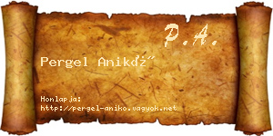 Pergel Anikó névjegykártya